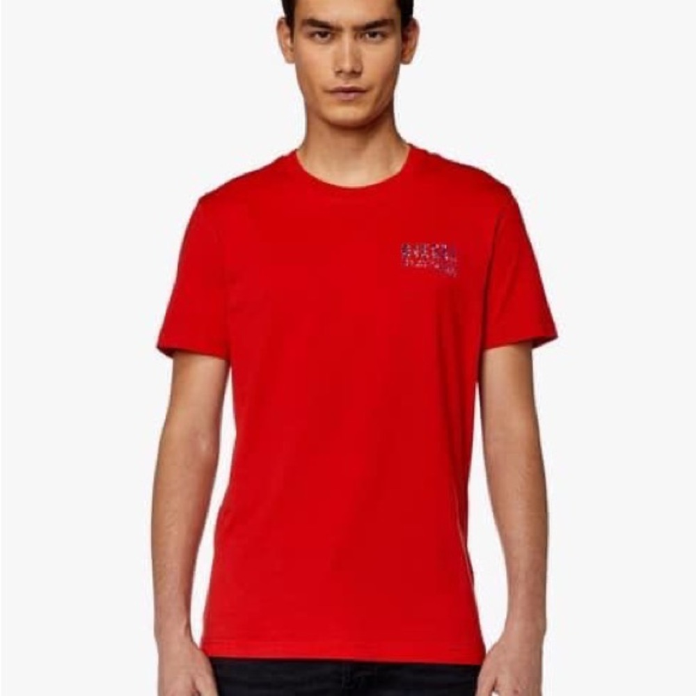 Diesel Red Short Sleeve Tee